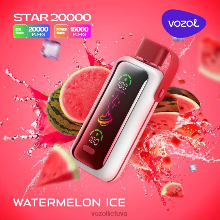 VOZOL STAR 20 000 arbūzų ledas XP8H23 | Vozol Vilnius