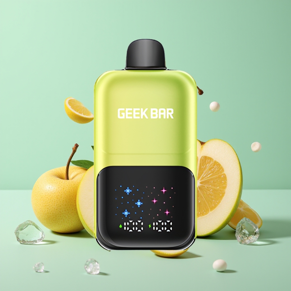 GEEK BAR 2GO 50000 Puffs Sūrusis Obuolys Su Mėtute, 20ml, 5% Nicotine, Rechargeable