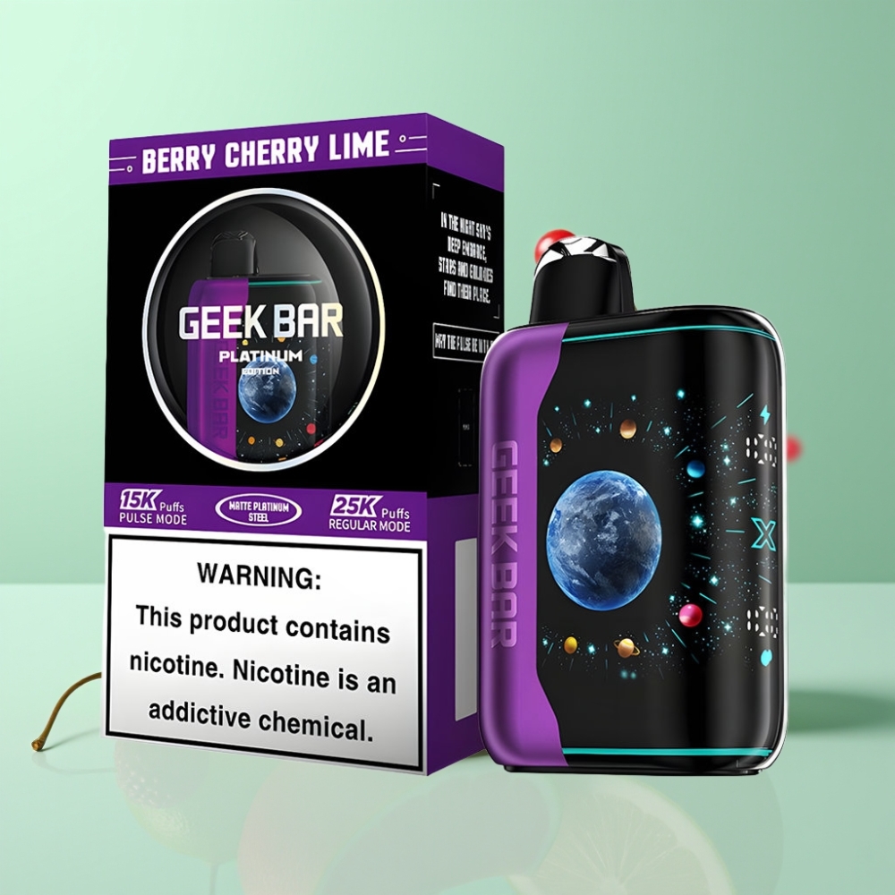 GEEK BAR Platinum Edition 25000 Pūkų, Berry Cherry Lime, 20mL, USB-Type C
