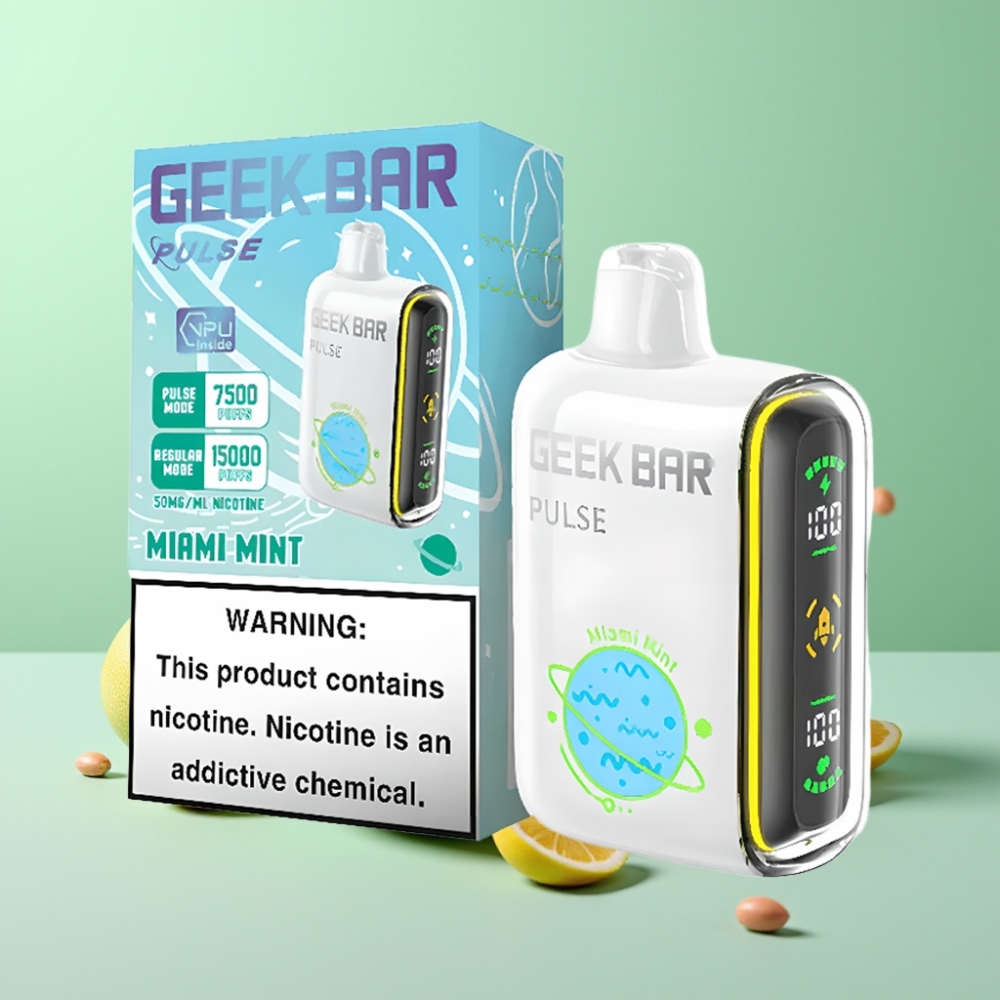 Geek Bar Pulse 15000 Pūkų, 16ML, 5% Nikotino, USB Type-C