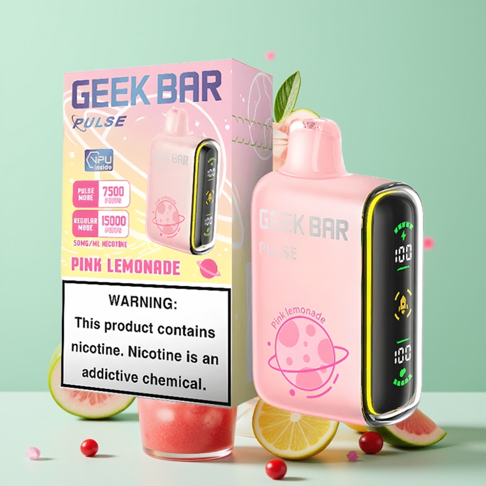 Geek Bar Pulse 15000 Pūkų, 16ML, 5% Nikotino, USB Type-C