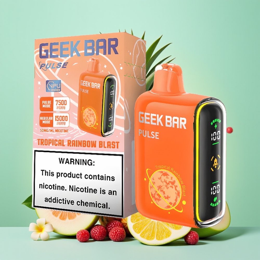 Geek Bar Pulse 15000 Pūkų, 16ML, 5% Nikotino, USB Type-C