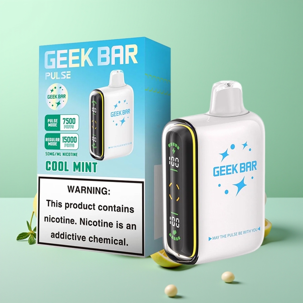 Geek Bar Pulse 15000 Pūkų, 16ML, 5% Nikotino, USB Type-C