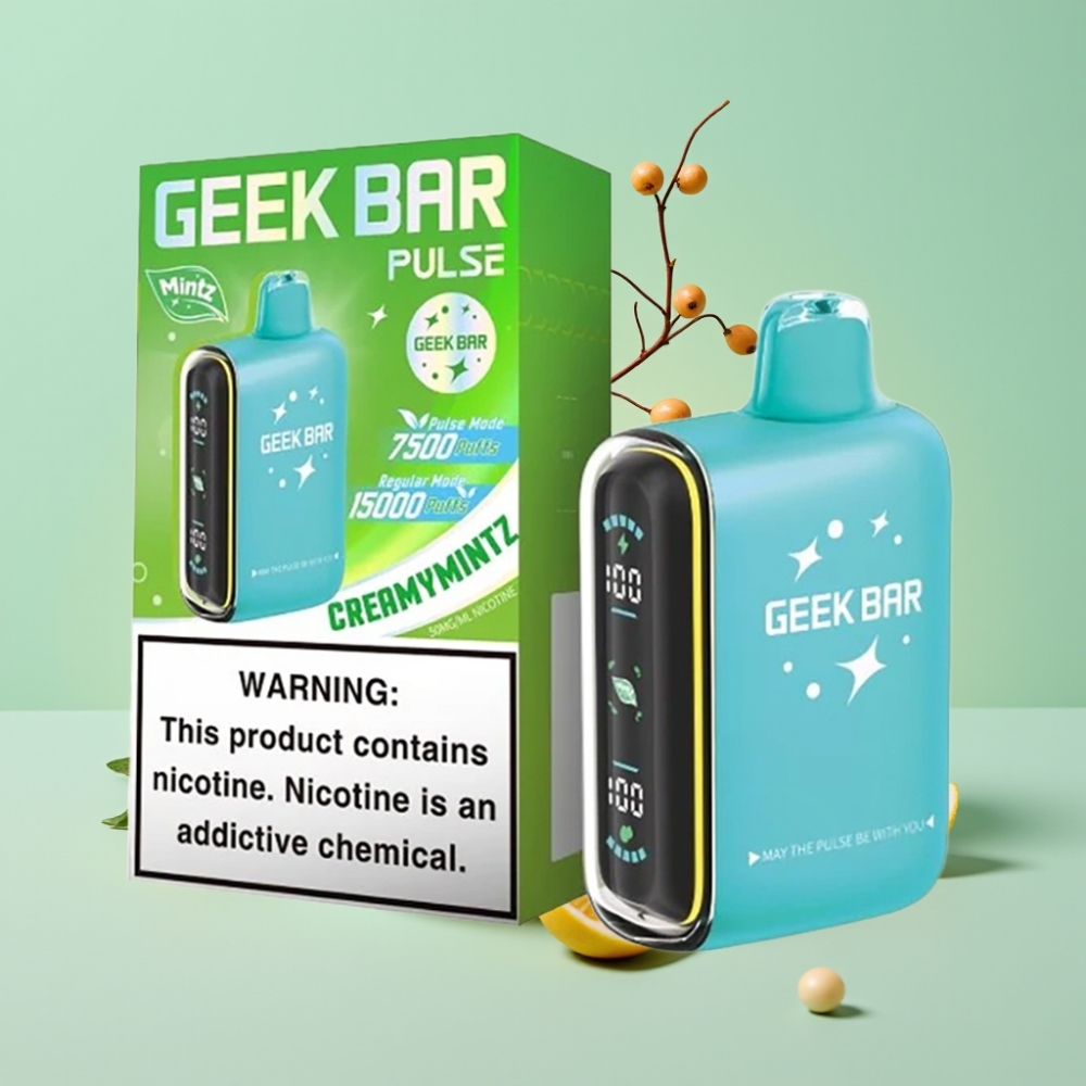 Geek Bar Pulse 15000 Puffs Mėtinė, 16ML, 5%, USB Type-C