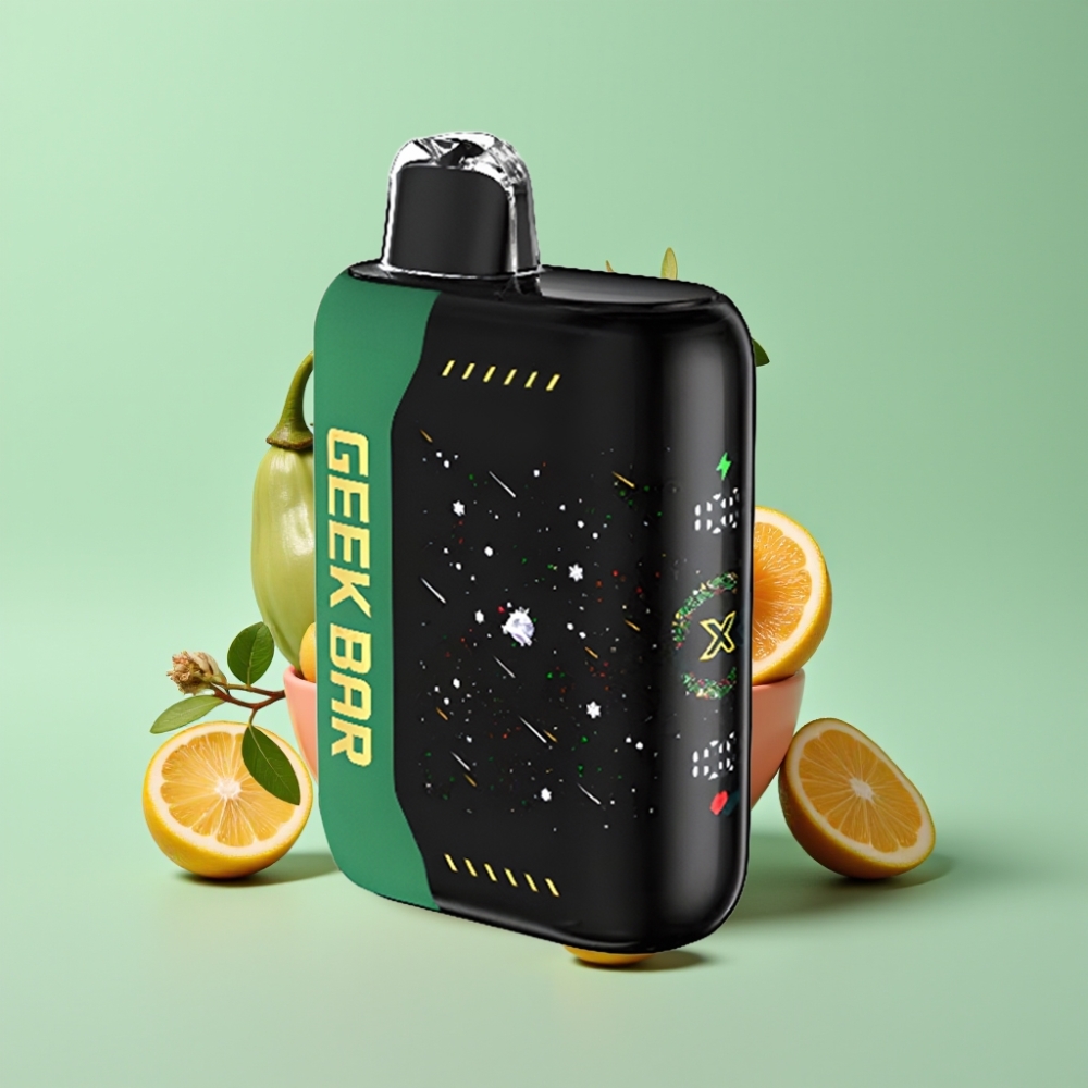 Geek Bar Pulse X 25000 Puffs, iki 25000 užsitempimų, 0-5% nikotino, 18mL skysčio, USB Type-C