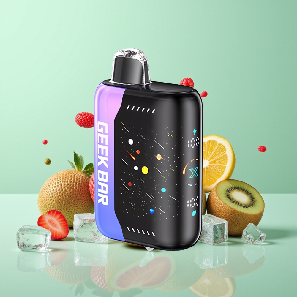 GEEK BAR Pulse X 42K Puffs Meteor Edition Braškės-Kivio Ledas, 820mAh, Dviguba Tinklelio Apvija, 5% Nikotino