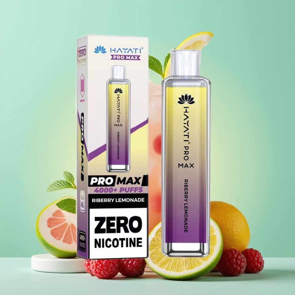 Hayati Pro Max 4000 Puffs Disposable Vape Aviečių Lemonadė, 1400mAh, 2ml/10ml