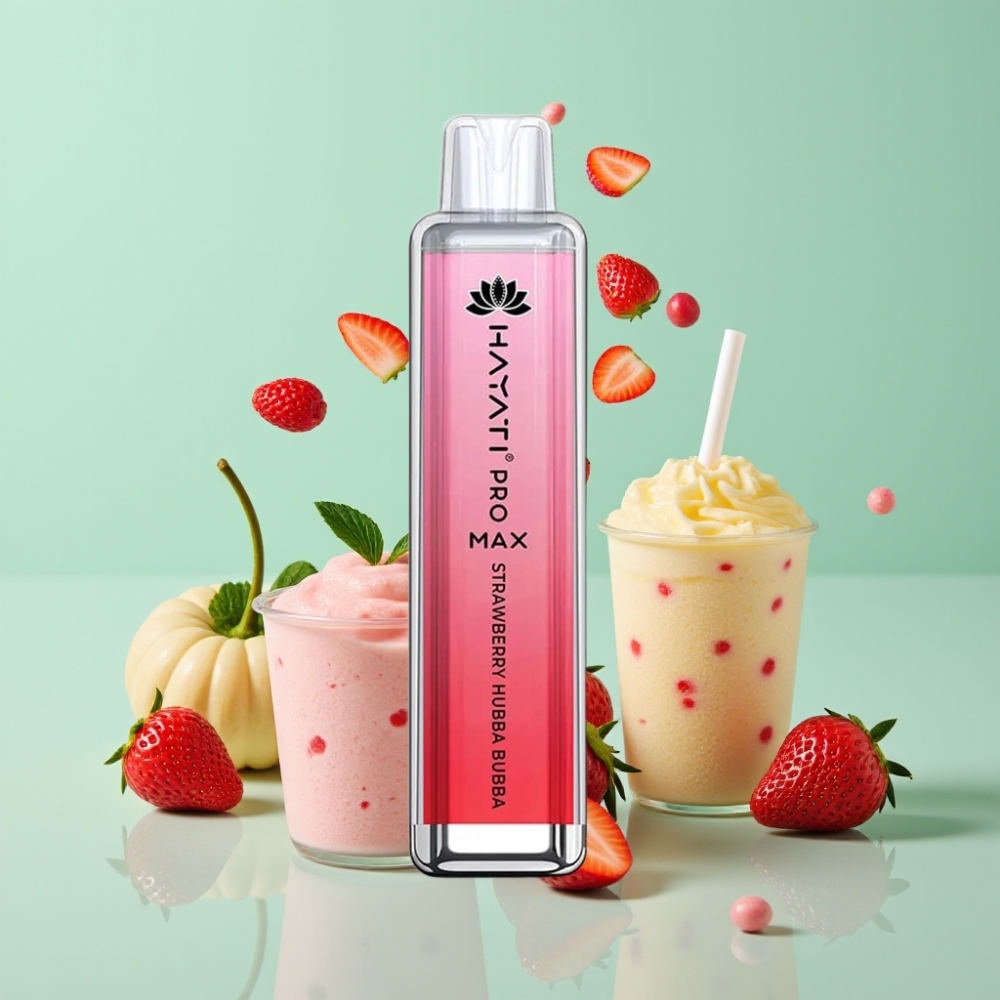 Hayati Pro Max 4000 Puffs Disposable Vape Braškės Hubba Bubba, 2ml/10ml, 1400mAh