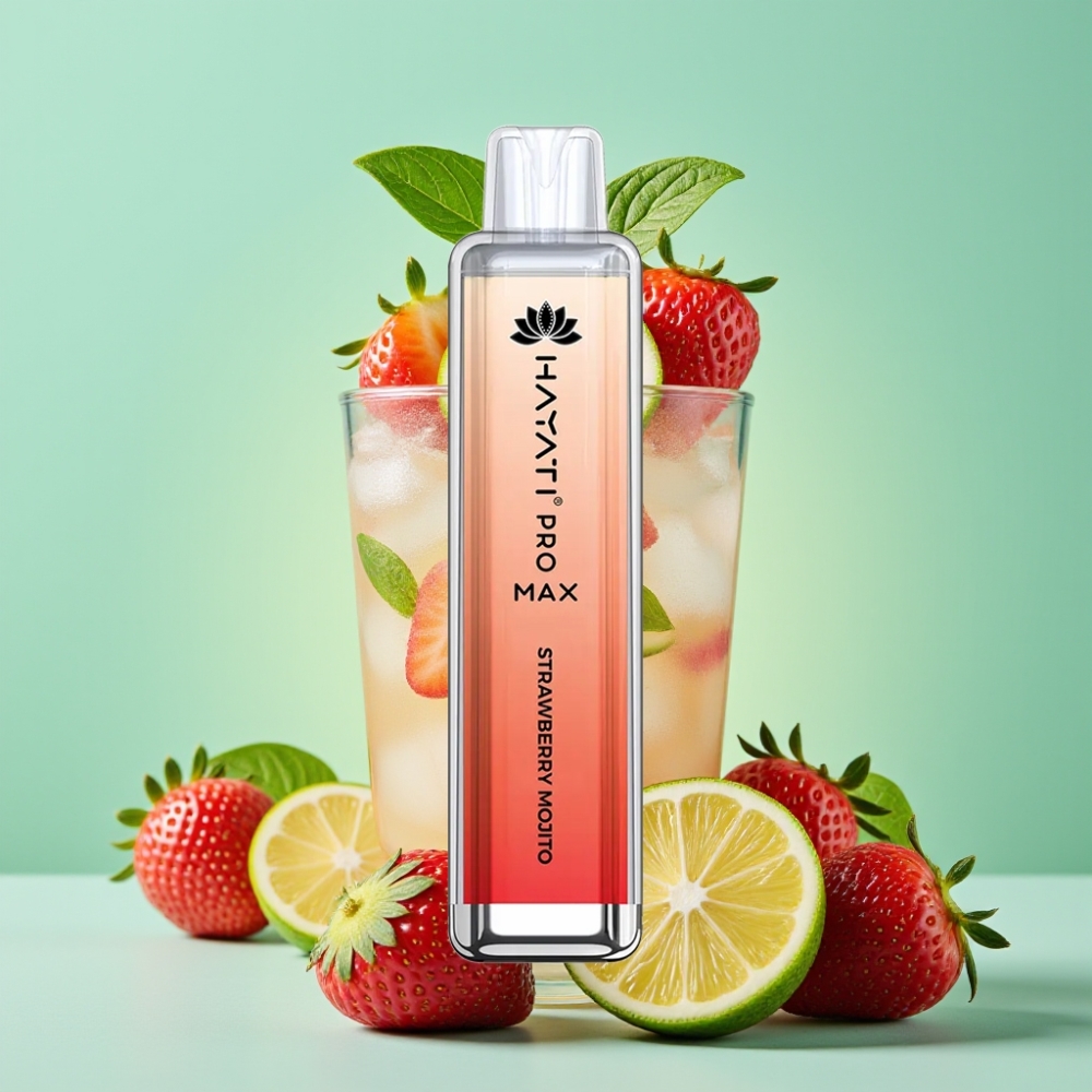 Hayati Pro Max 4000 Puffs Disposable Vape Braškėti Mojito, 2ml/10ml, 1400mAh, TPD