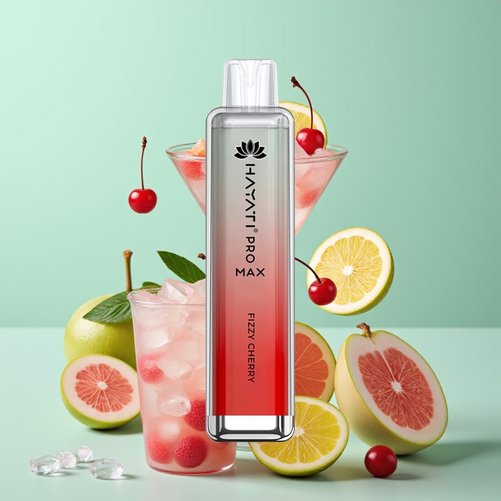 Hayati Pro Max 4000 Puffs Disposable Vape Fizzy Cherry 2ml/10ml, 1400mAh, Rechargeable