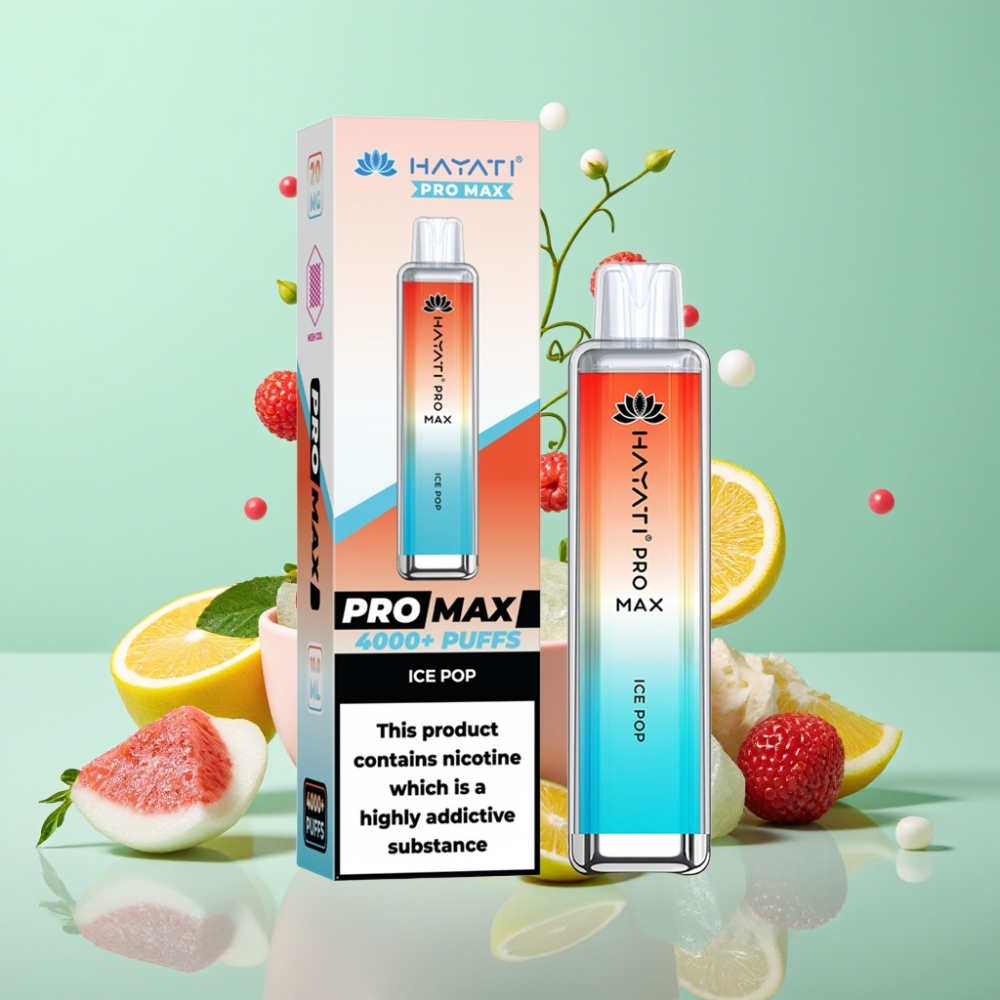 Hayati Pro Max 4000 Puffs Disposable Vape „Ice Pop“ 2%, 5% Nikotino, 1400mAh