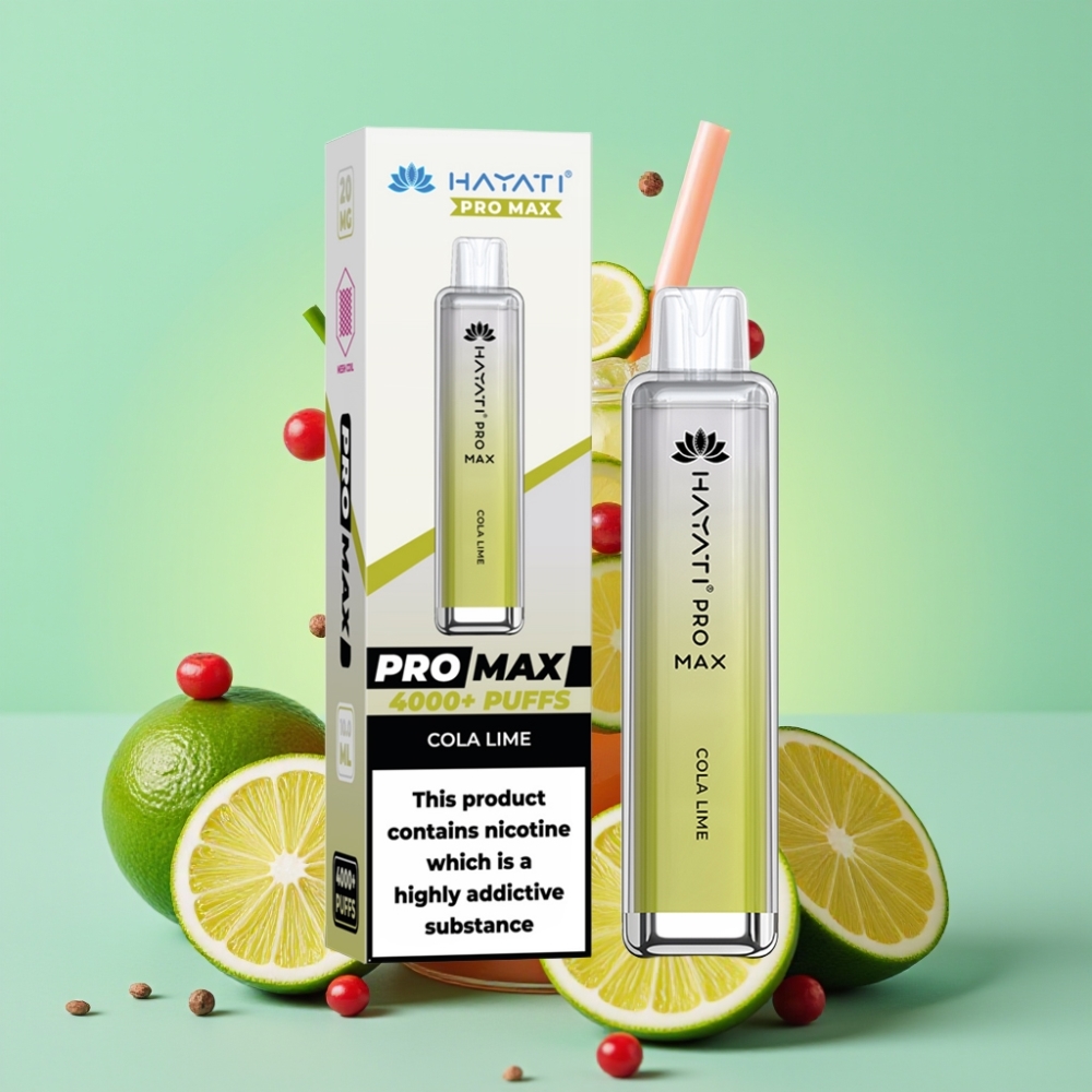 Hayati Pro Max 4000 Puffs Disposable Vape Kolos Citrinos, 2%/5%, 1400mAh, 2ml+10ml