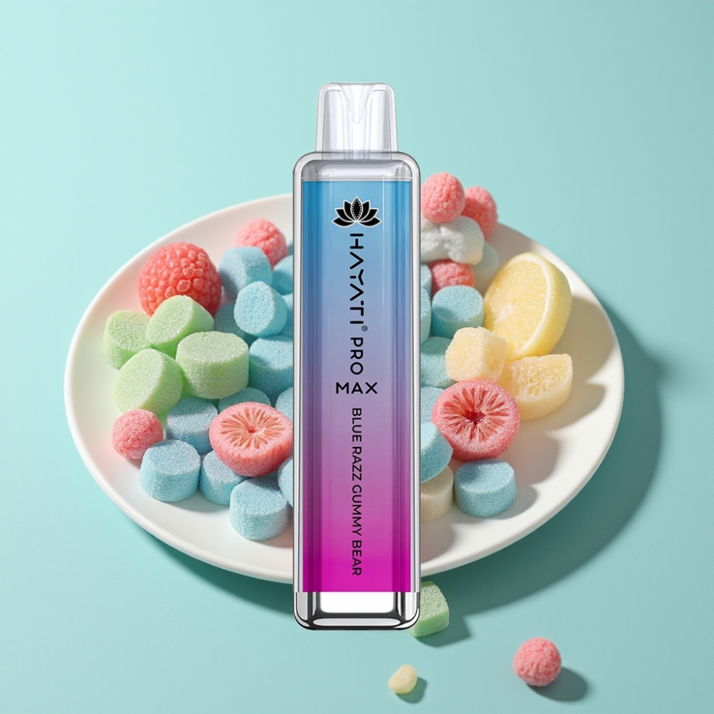 Hayati Pro Max 4000 Puffs Disposable Vape Mėlynų Guminukų Uogų, 2ml/10ml, 1400mAh
