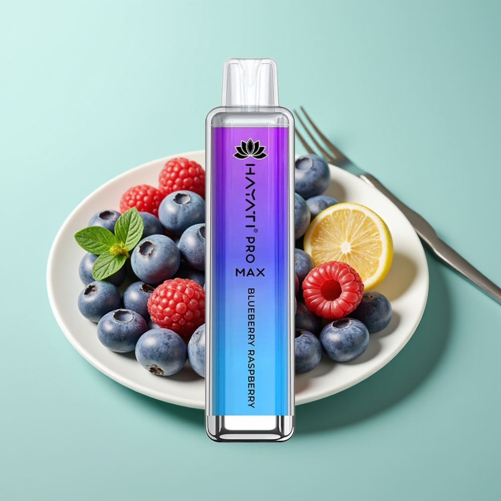 Hayati Pro Max 4000 Puffs Disposable Vape Mėlynųjų Gervuogių ir Aviečių, 2ml/10ml, 1400mAh