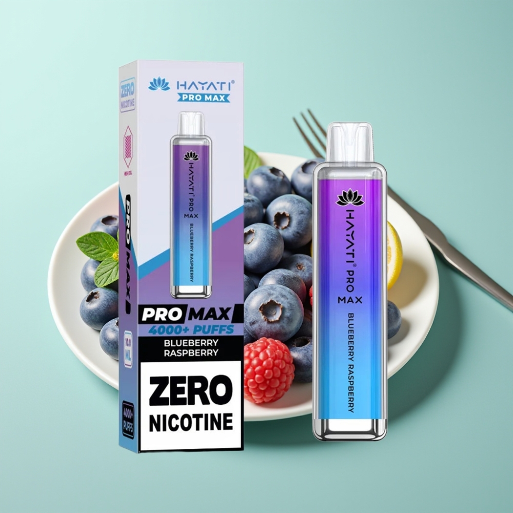 Hayati Pro Max 4000 Puffs Disposable Vape Mėlynųjų Gervuogių ir Aviečių, 2ml/10ml, 1400mAh