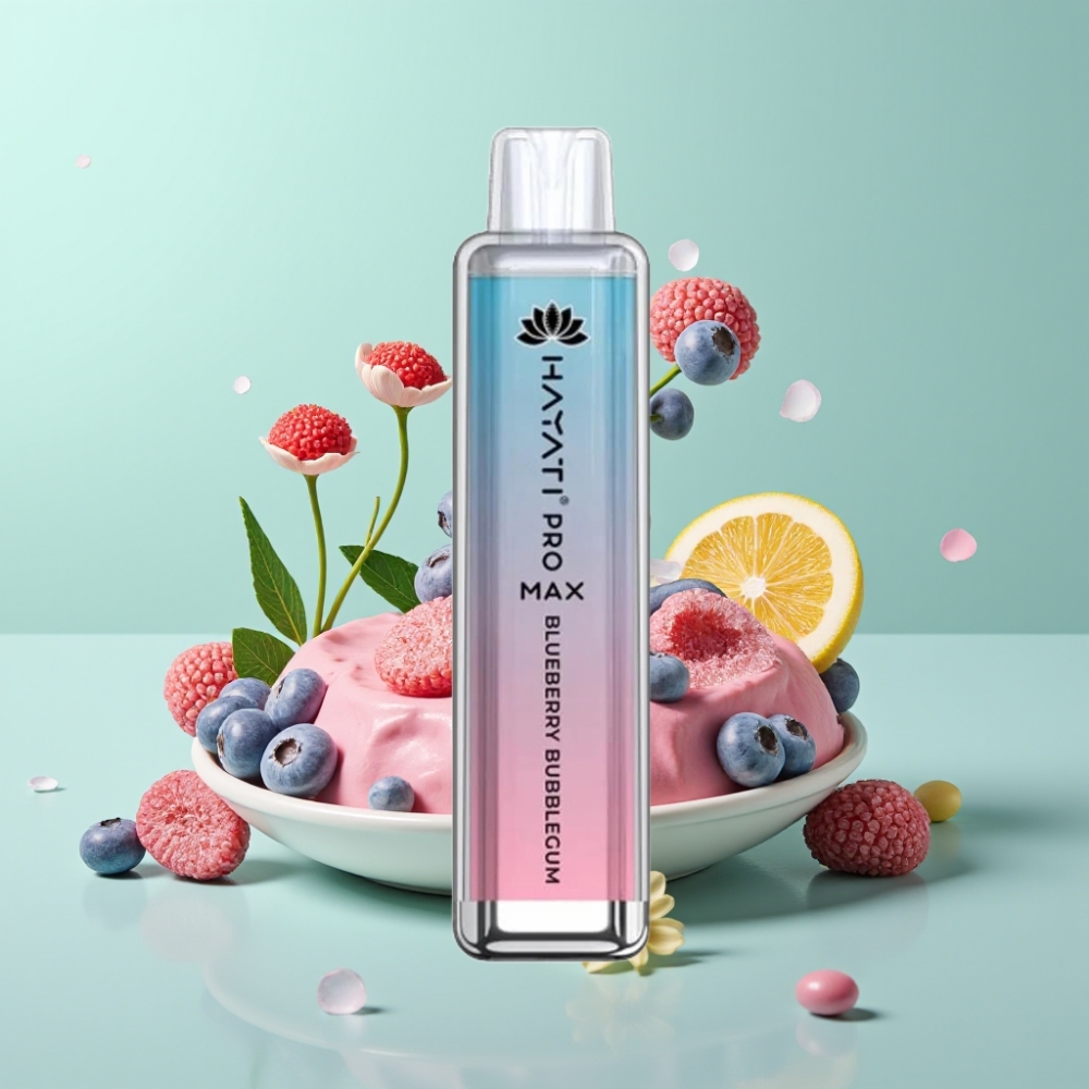 Hayati Pro Max 4000 Puffs Disposable Vape Mėlynųjų Serbentų Chylas su 2%/5% Nikotino, 1400mAh, LED