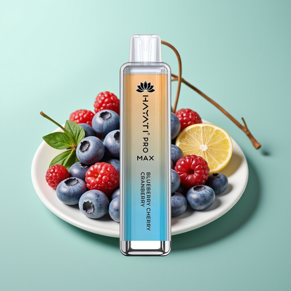 Hayati Pro Max 4000 Puffs Disposable Vape Mėlynųjų Uogų/Vyšnių/Spanguolių, 1400mAh, 2ml