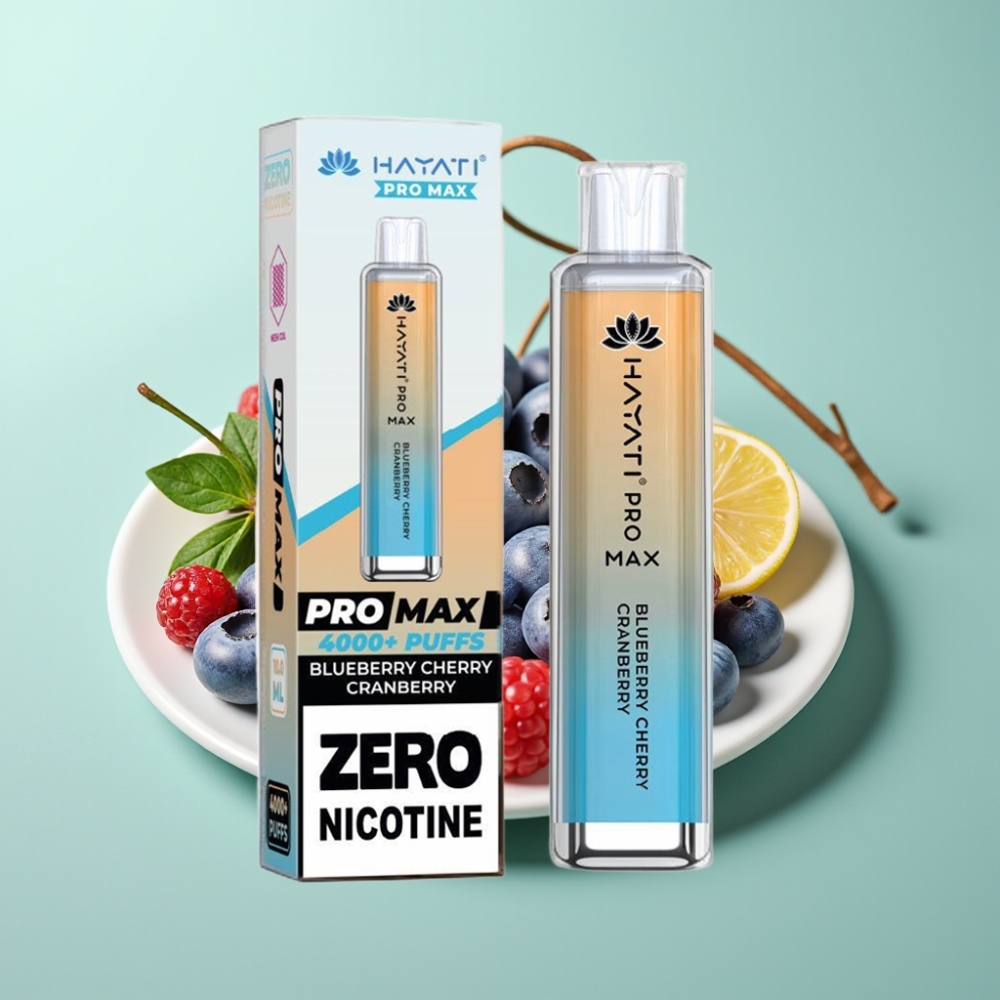 Hayati Pro Max 4000 Puffs Disposable Vape Mėlynųjų Uogų/Vyšnių/Spanguolių, 1400mAh, 2ml