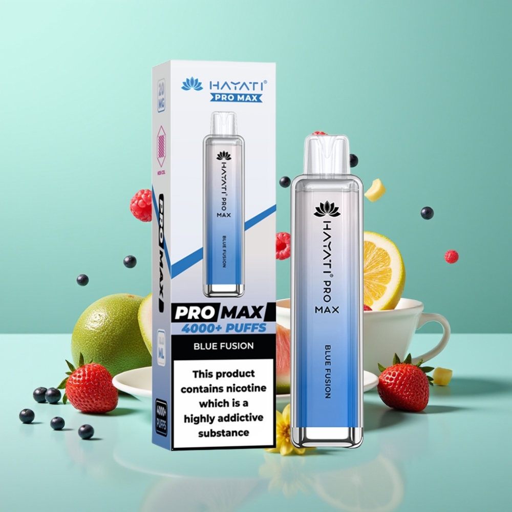 Hayati Pro Max 4000 Puffs Disposable Vape Mėlyna Fusion, 1400mAh, 2ml/10ml