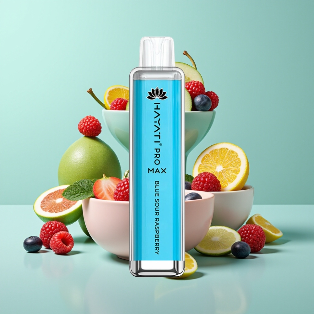 Hayati Pro Max 4000 Puffs Disposable Vape Mėlyna Rūgštinė Avietė, 2ml/10ml, 1400mAh, TPD