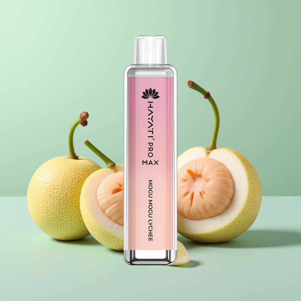 Hayati Pro Max 4000 Puffs Disposable Vape Mogu Mogu Lyčių, 2ml/10ml, 1400mAh, 2%/5% nikotino