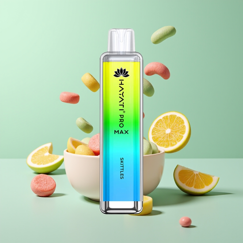 Hayati Pro Max 4000 Puffs Disposable Vape Skittliai 2ml/10ml, 2%/5%, 1400mAh