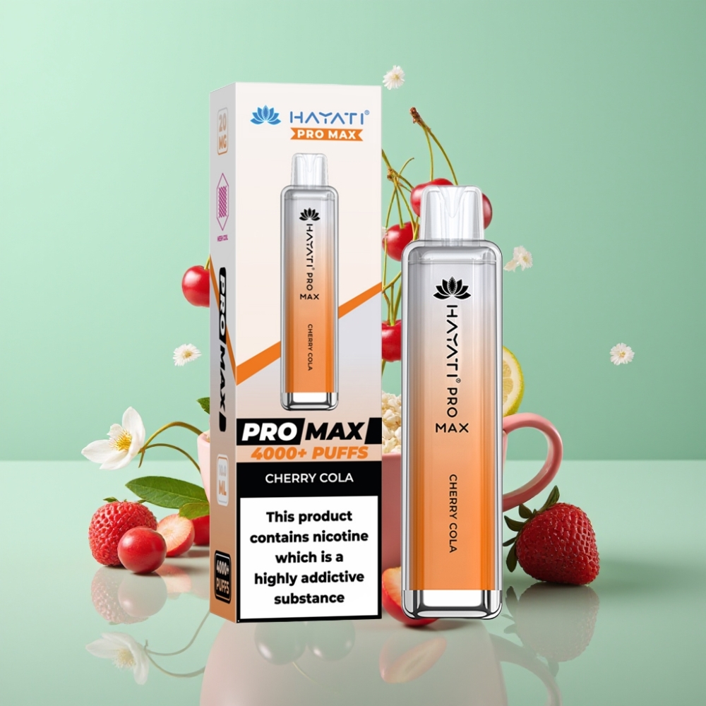 Hayati Pro Max 4000 Puffs Disposable Vape Vyšnių Kola, 2ml/10ml, 1400mAh