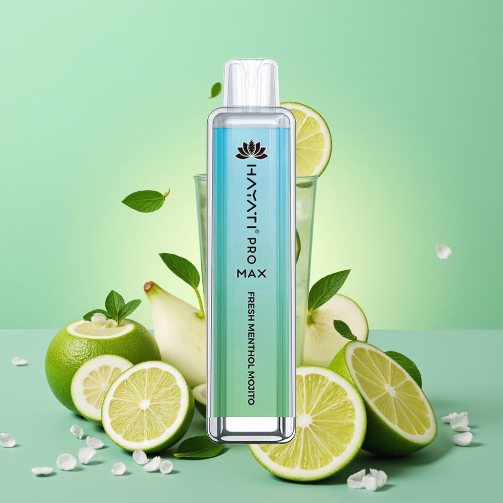 Hayati Pro Max 4000 Puffs Disposable Vape Šviežus Mėtų Mojito, 2ml/10ml, 1400mAh