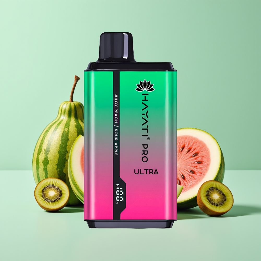 Hayati Pro Ultra 15000 Puffs Arbūzas Kivi Pasiflora 2×12ml 2%