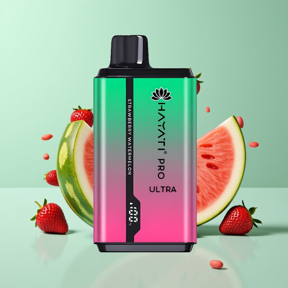 Hayati Pro Ultra 15000 Puffs Braškė-Vandyns ir 49 skoniai, 850mAh, 2×12ml