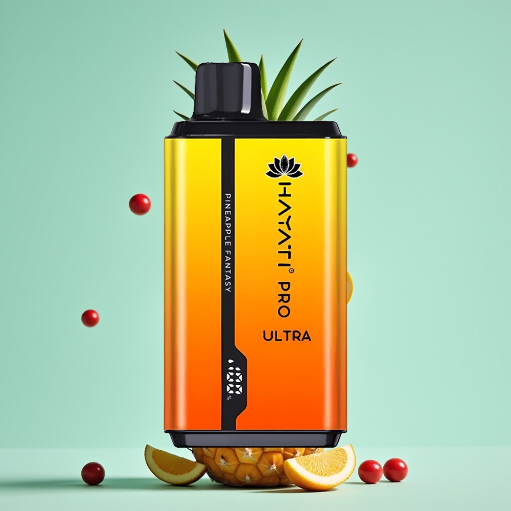 Hayati Pro Ultra 15000 Puffs Disposable Vape Ananasų Fantazija, 850mAh, 2×12ml, 2%