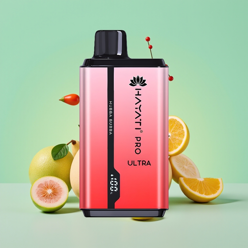 Hayati Pro Ultra 15000 Puffs Disposable Vape Hubba Bubba, 850mAh, 2×12ml, 2%